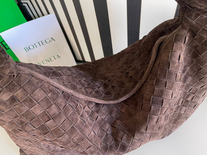 Woven Leather Oversized Hobo Shoulder Bag