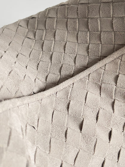 Woven Leather Oversized Hobo Shoulder Bag