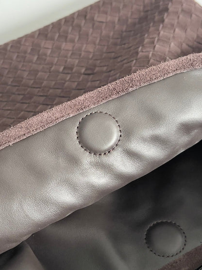 Woven Leather Oversized Hobo Shoulder Bag