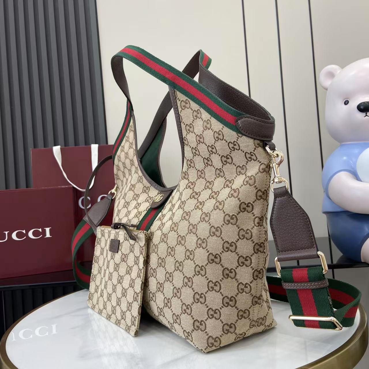 Giglio GG Supreme Tote Bag with Pouch