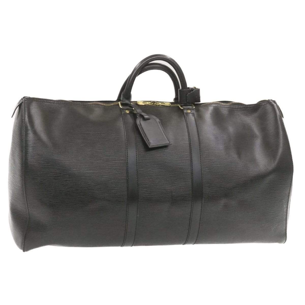 Louis Vuitton Epi Keepall 55 Boston Bag Black