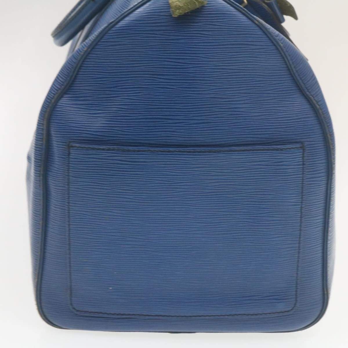 LOUIS VUITTON Epi Keepall 55 Boston Bag Blue VI1920