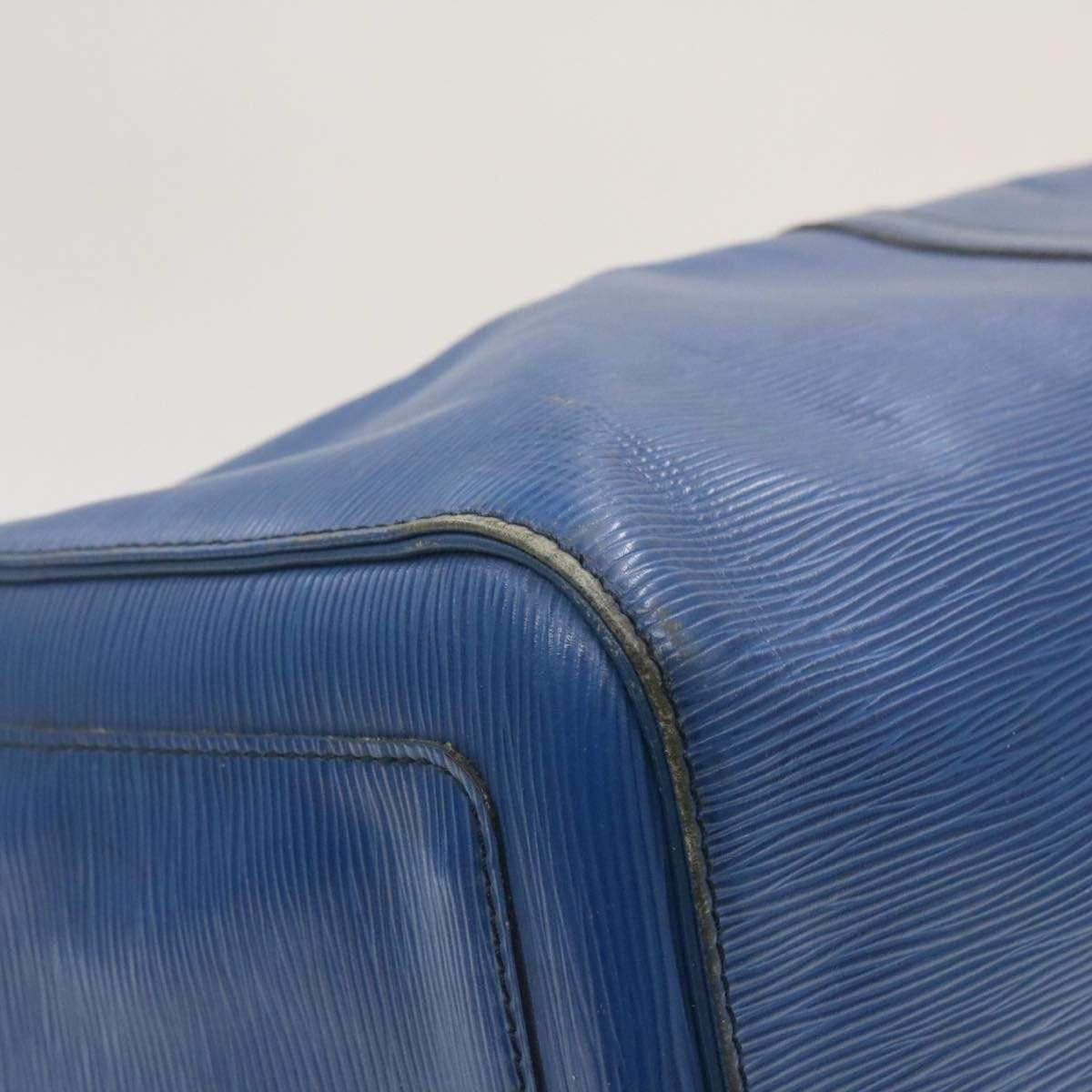 LOUIS VUITTON Epi Keepall 55 Boston Bag Blue VI1920