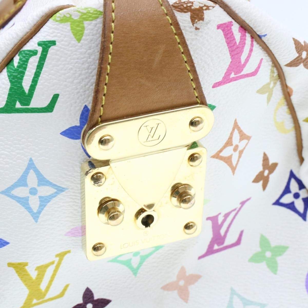 LOUIS VUITTON Monogram Murakami White Speedy 30 HandBag