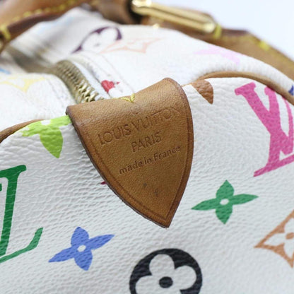 LOUIS VUITTON Monogram Murakami White Speedy 30 HandBag