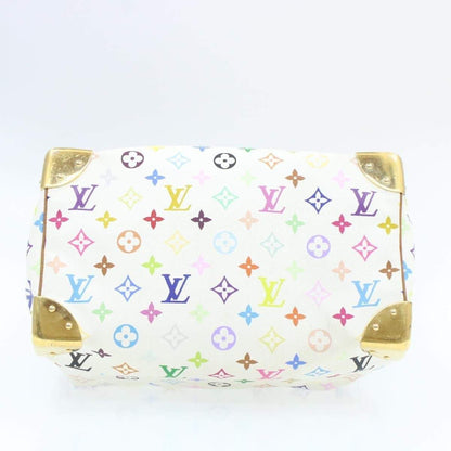 LOUIS VUITTON Monogram Murakami White Speedy 30 HandBag