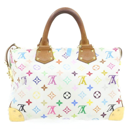 LOUIS VUITTON Monogram Murakami White Speedy 30 HandBag