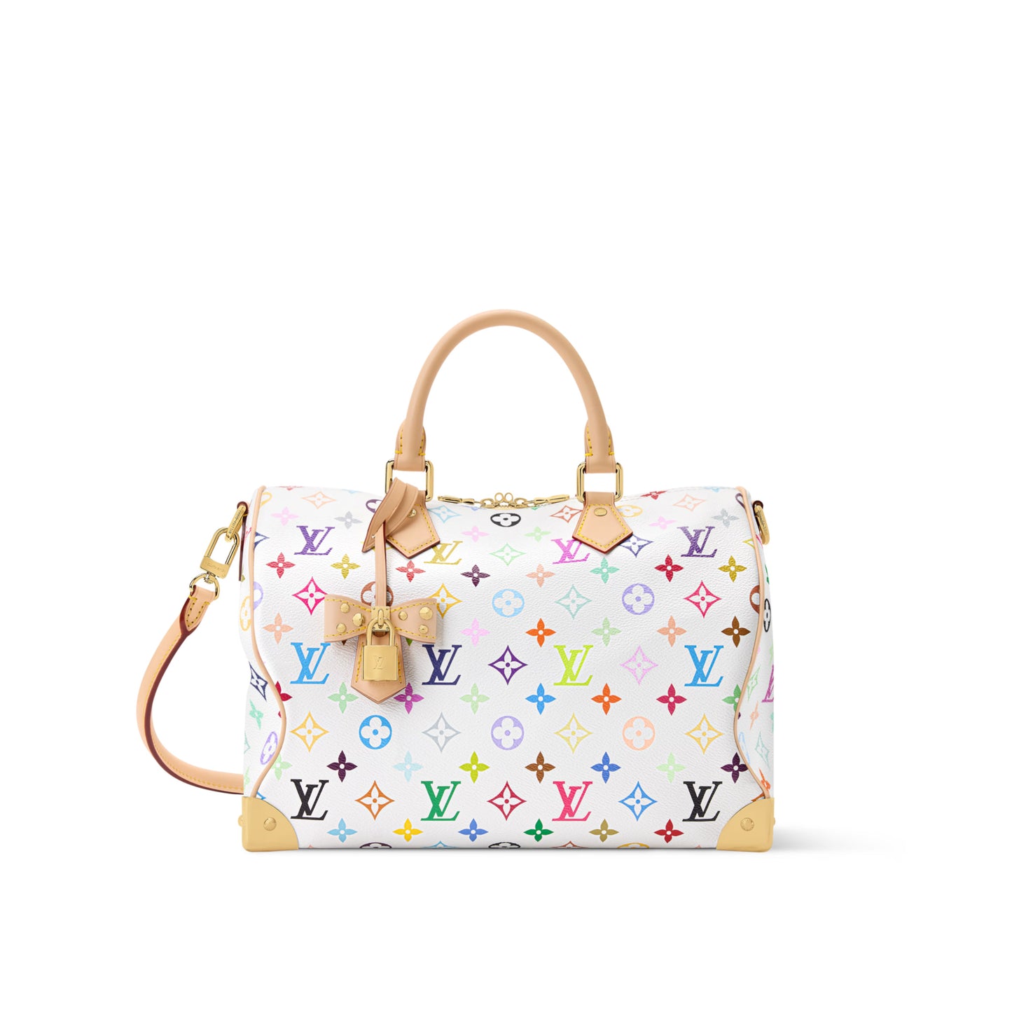 Louis Vuitton Monogram Multicolor White Speedy 30
