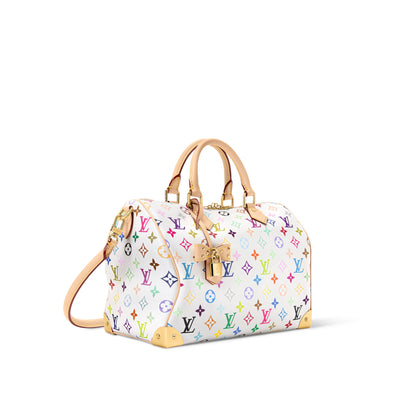 Louis Vuitton Monogram Multicolor White Speedy 30