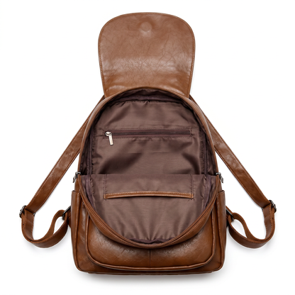 Women's Italian Genuine Leather Backpack - Eco