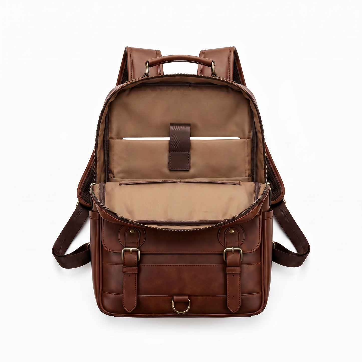Men's Real Leather Backpack - Marlborough