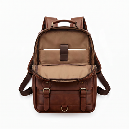 Men's Real Leather Backpack - Marlborough