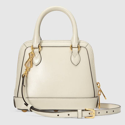 Gucci Horsebit 1955 mini top handle bag White leather